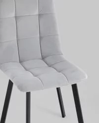 Стул Оливер Скуаре велюр Светло-серый / Oliver Square